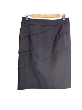 Per Se Wool Grey Tiered Pencil Skirt, size 8